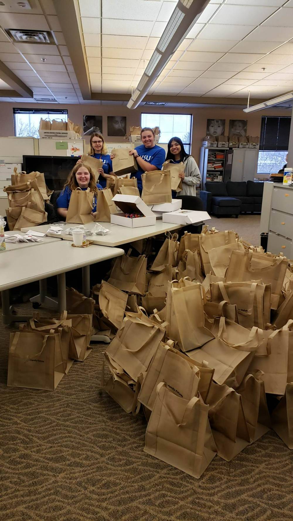 Students packaged learning kits